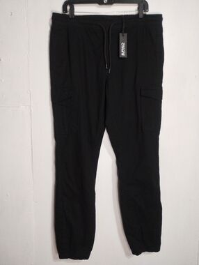 Buffalo David Bitton Black Cargo Jogger Pants